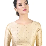 Women Gold Saree Blouse by Shringaar (1pc)