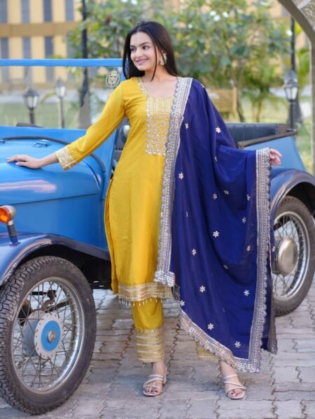 Avantini Women's Red Rangoli Sequence Straight Kurta Lehenga With Dupatta