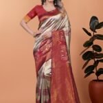 Avantini Royal Radiance Banarasi Silk Saree With Unstitched Blouse Piece