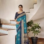 Malishka Export Cotton Printed Saree With Unstiched Blouse Piece