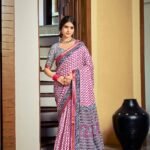 Malishka Export Cotton Printed Saree With Unstiched Blouse Piece
