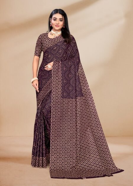 Malishka Export Cotton Printed Saree With Unstiched Blouse Piece