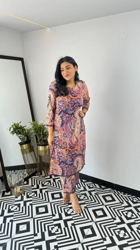 Malishka Export Women's Viscose Floral Printed Straight Kurta Set With Pant