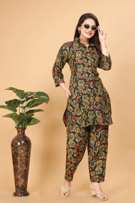Malishka Export Women's Cotton Rayon Printed co-ord set