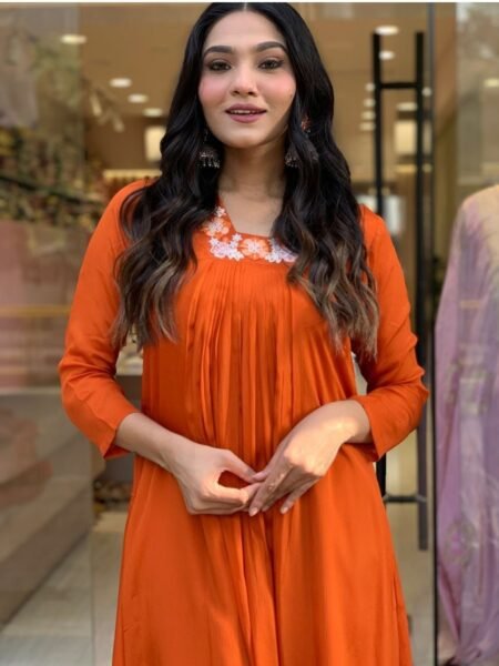 Avantini Women's Wine Viscose Silk Embroidered Straight Kurta Pant With Dupatta