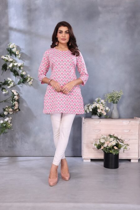 Women's Cotton Floral Straight Kurta