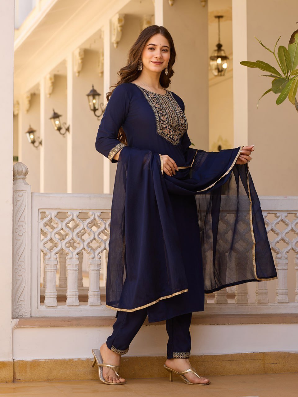 Avantini Women's Maroon Rayon Embroidered Straight Kurta Pant With Dupatta
