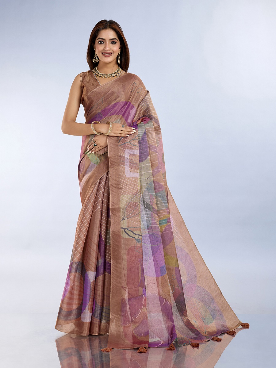 Erode Anmol Digital Print Saree With Unstiched Blouse Piece