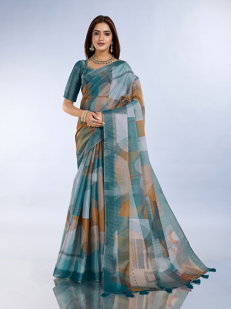 Erode Anmol Digital Print Saree With Unstiched Blouse Piece
