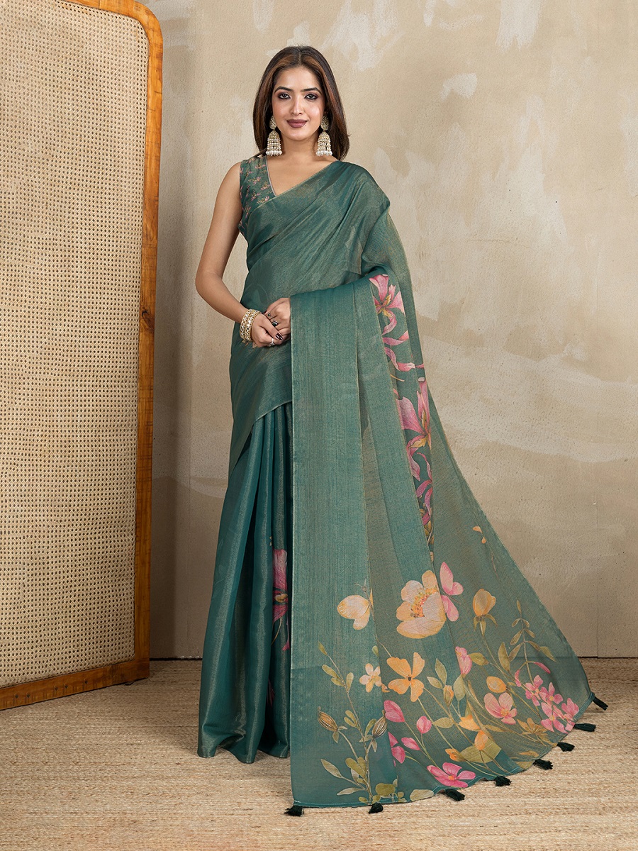 Erode Anmol Digital Print Saree With Unstiched Blouse Piece