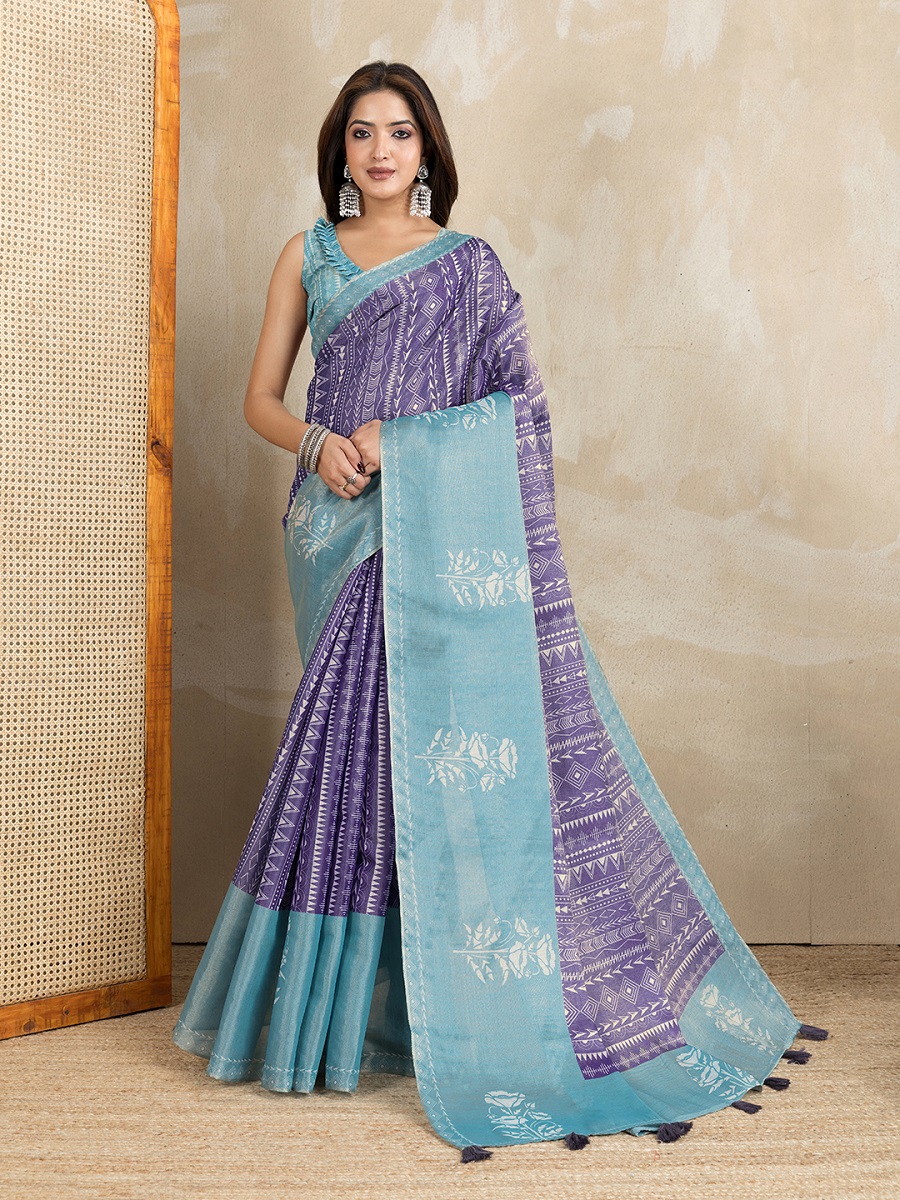 Erode Anmol Digital Print Saree With Unstiched Blouse Piece
