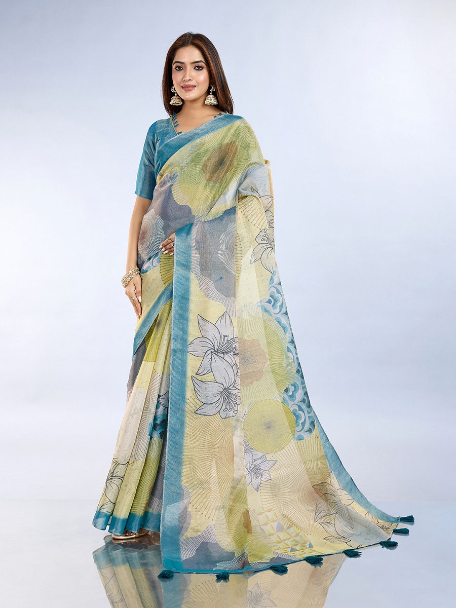 Erode Anmol Digital Print Saree With Unstiched Blouse Piece