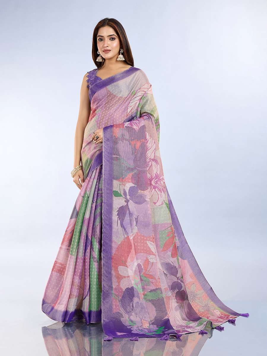 Erode Anmol Digital Print Saree With Unstiched Blouse Piece