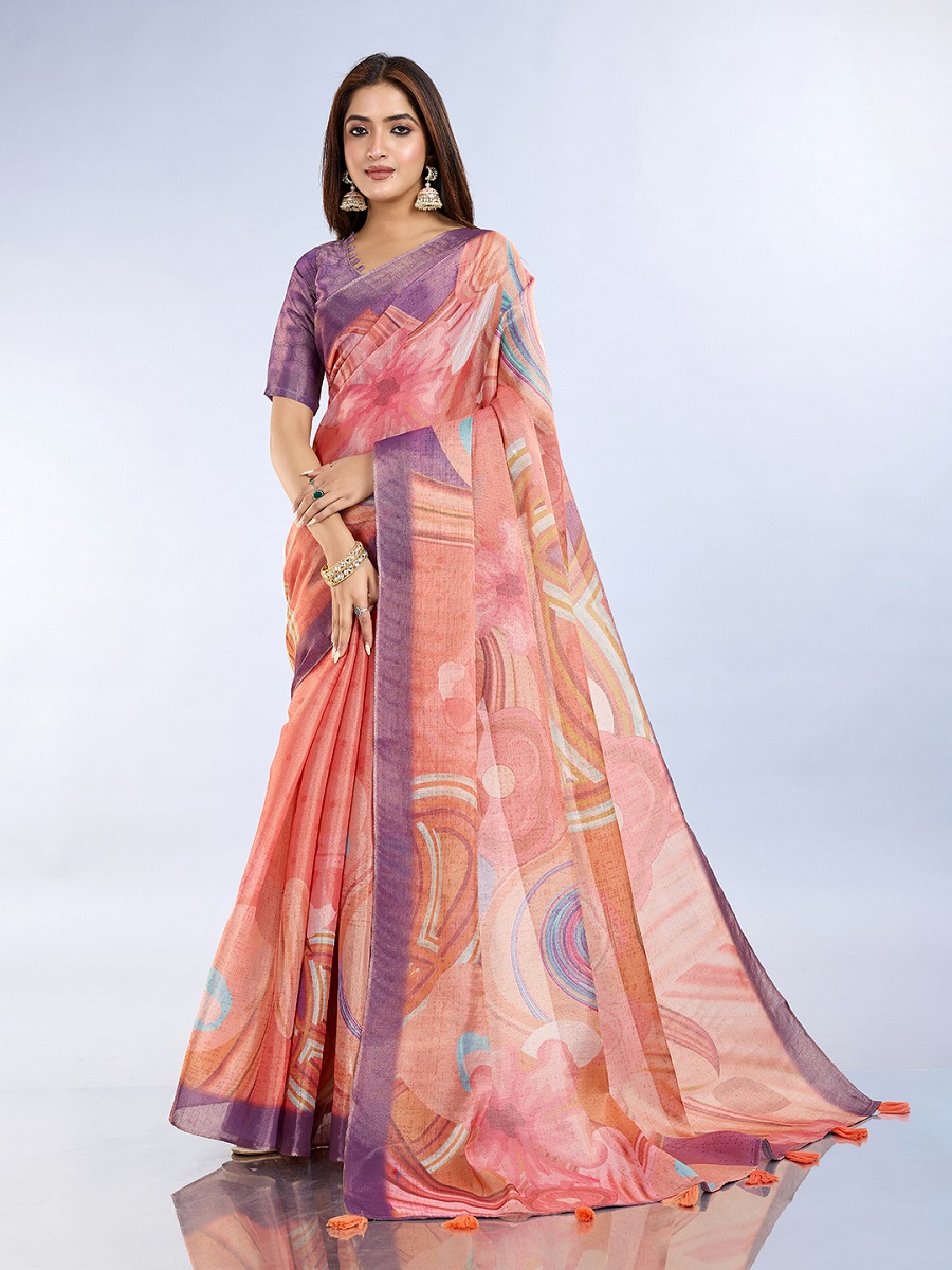 Erode Anmol Digital Print Saree With Unstiched Blouse Piece